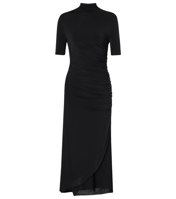 Alaïa Draped asymmetric midi dress