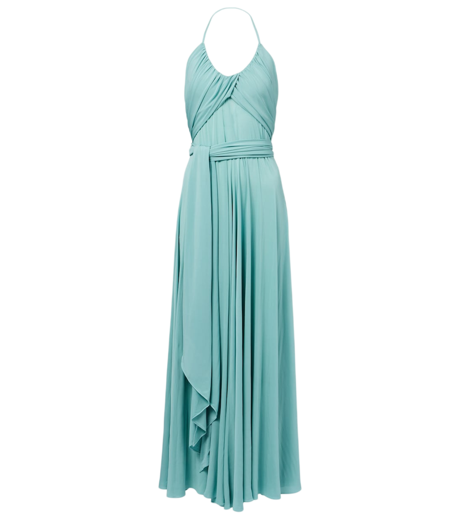 Alaïa Draped halterneck jersey maxi dress
