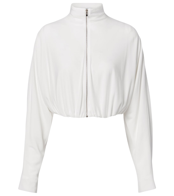 Alaïa Draped mockneck jersey jacket
