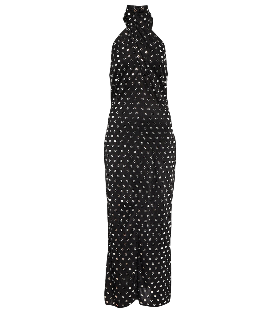 Alaïa Embellished halterneck midi dress