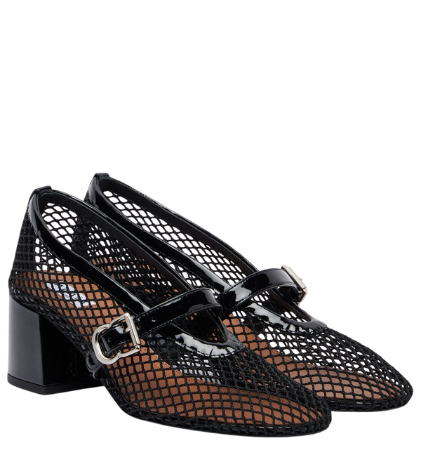 Alaïa Décolleté Mary Jane con inserti in pelle e rete