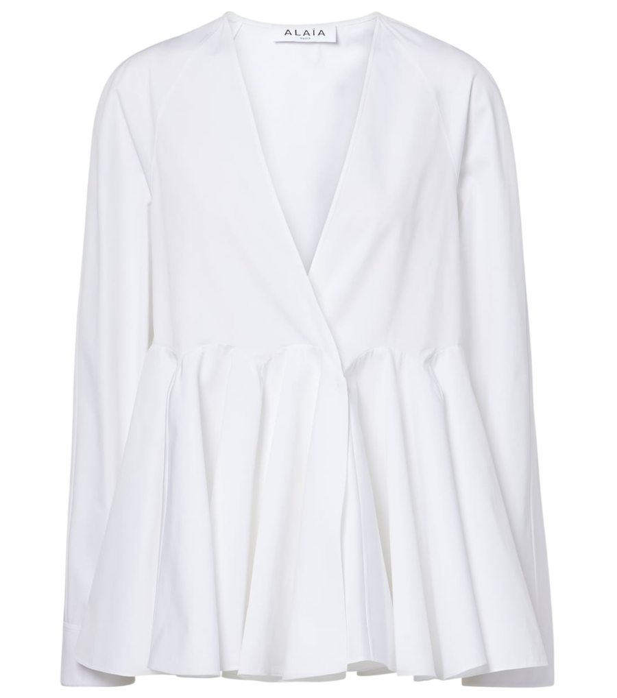 Alaïa Flare cotton blouse