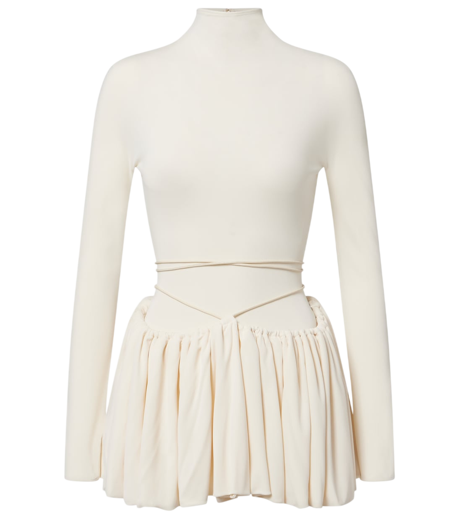 Alaïa Minivestido em jersey franzido