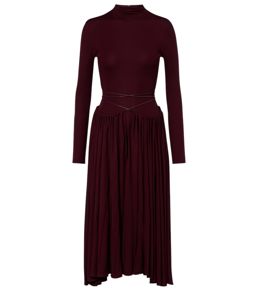 Vestido midi drapeado de Alaïa