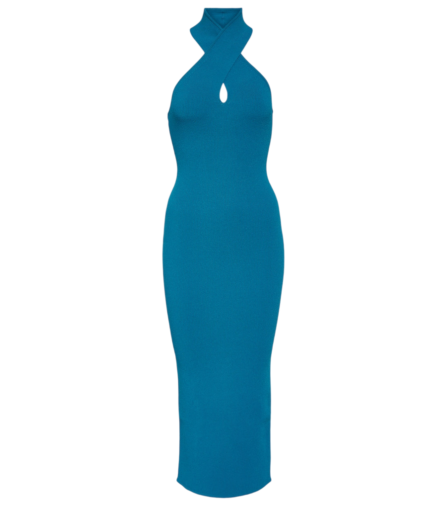 Robe midi moulante dos nu Alaïa