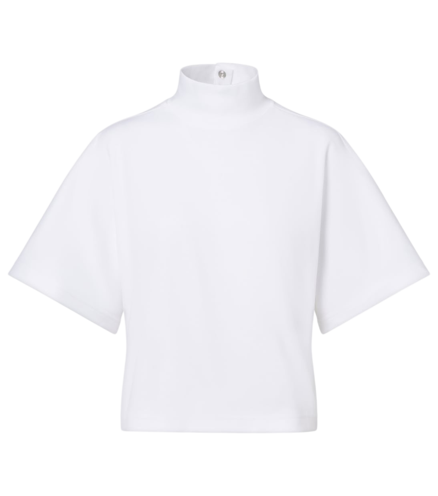 Camiseta de punto de algodón con cuello subido Alaïa