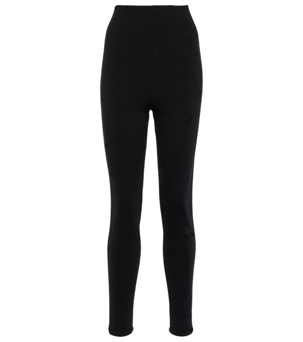 Alaïa High-rise cashmere leggings