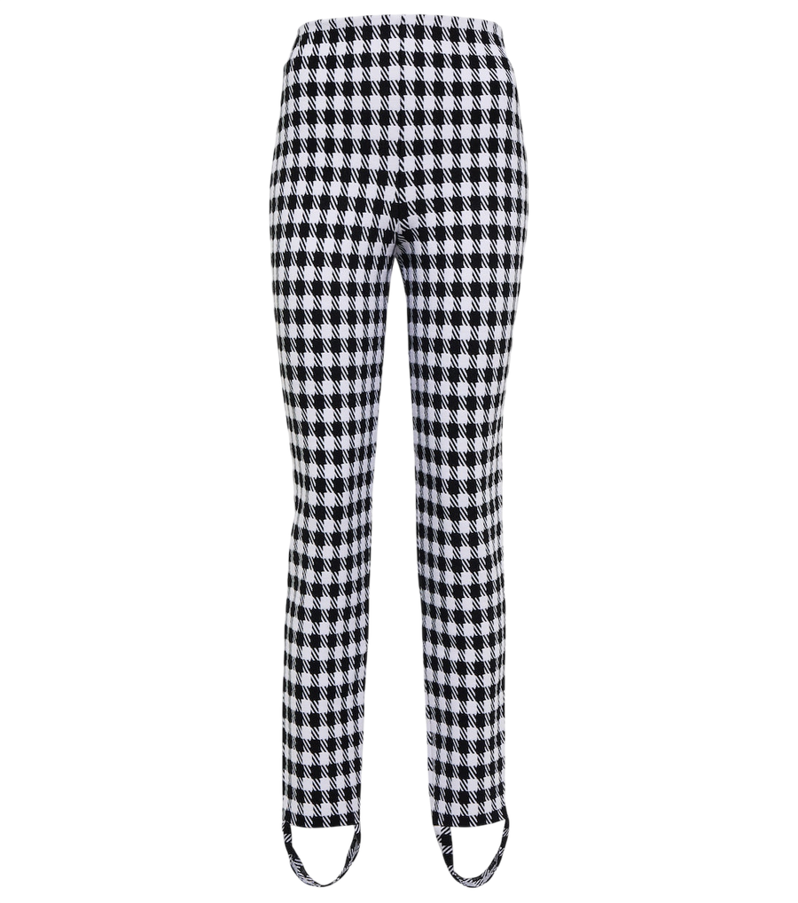 Alaïa High-rise checked stirrup pants
