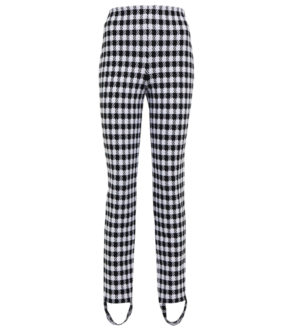 Alaïa High-rise checked stirrup pants