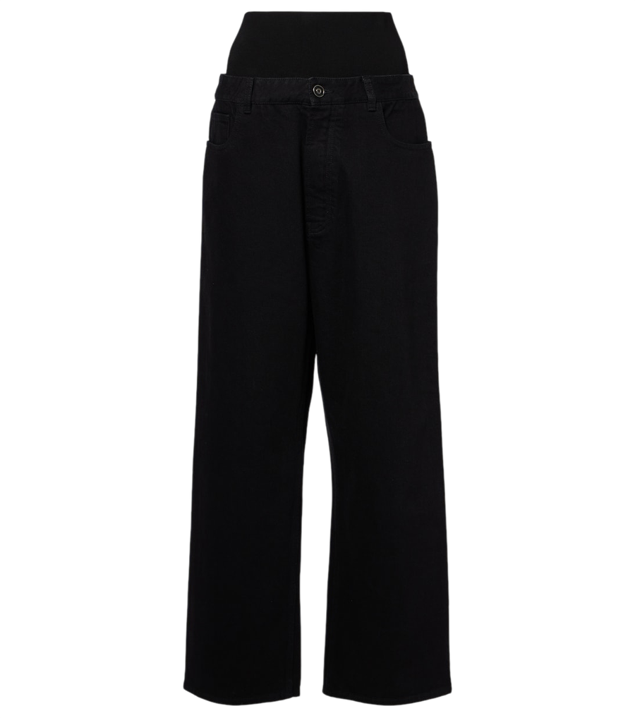 Alaïa Calça jeans reta de cintura alta