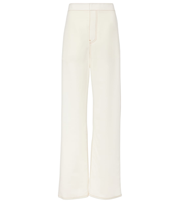 Alaïa High-rise wool-blend wide-leg pants