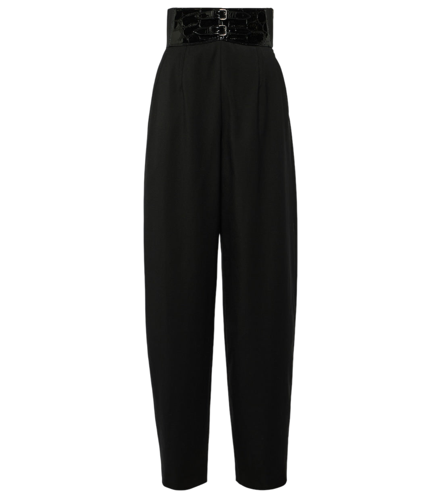 Alaïa High-rise wool wide-leg pants