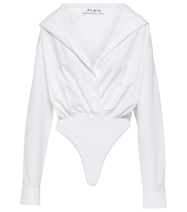 Alaïa Body de algodão com capuz