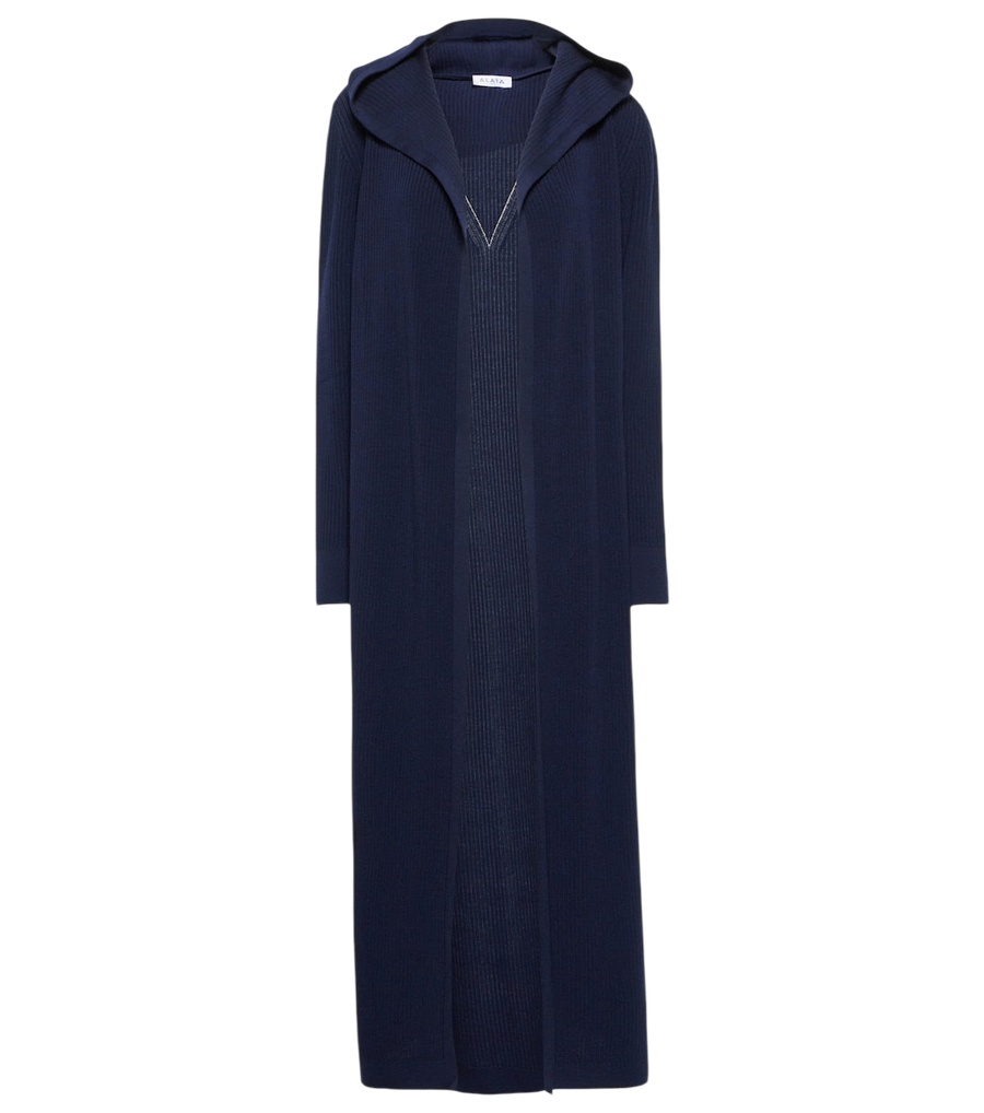 Alaïa Hooded wool-blend cardigan