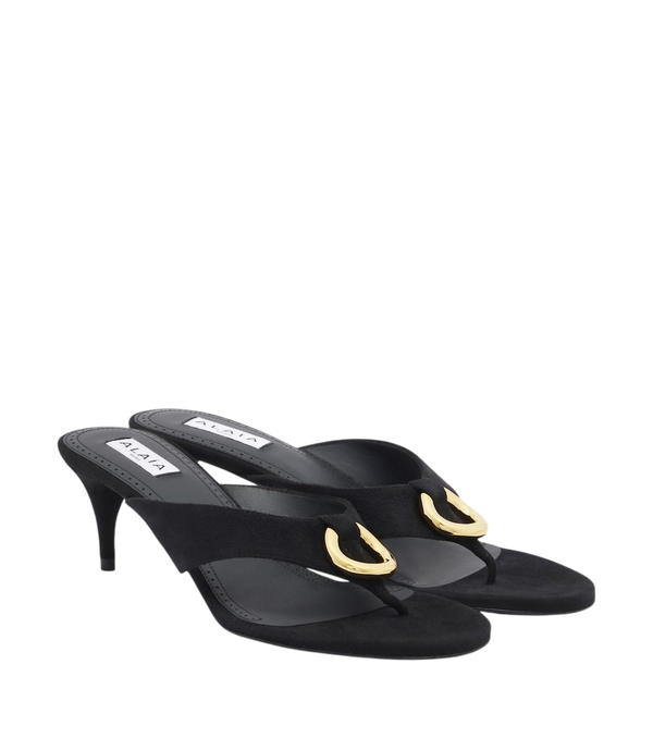 Alaïa Infra suede thong sandals