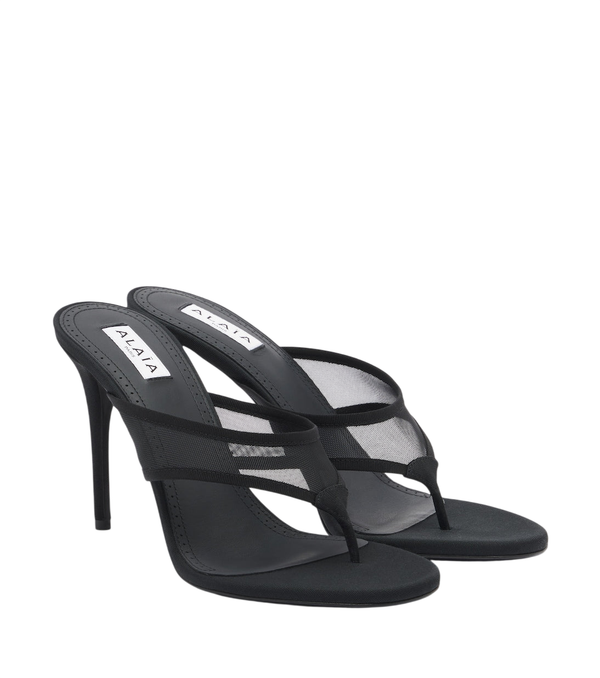 Alaïa Infra tulle thong sandals