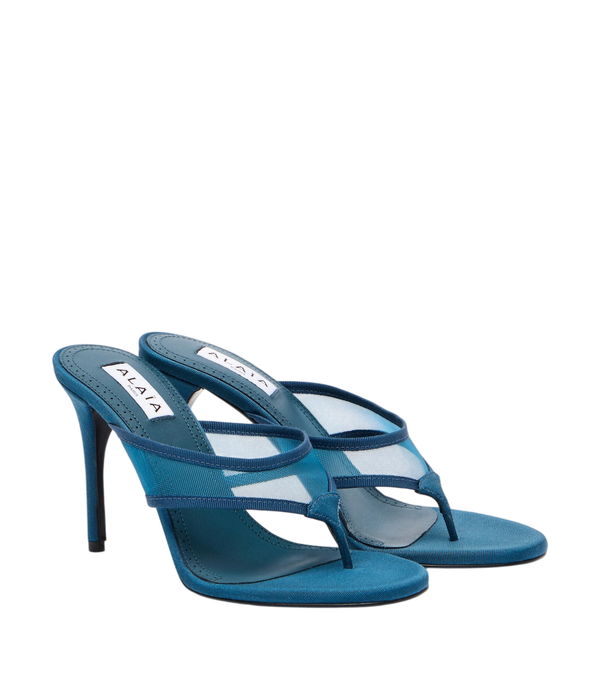 Alaïa Infra tulle thong sandals