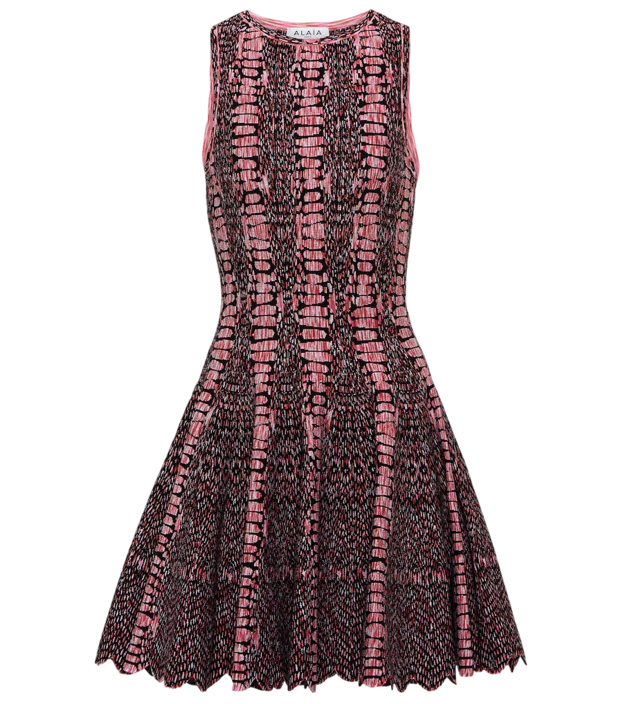 Mini-robe en jacquard Alaïa