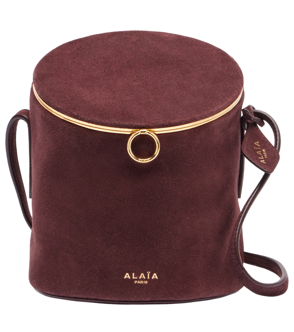 Alaïa La Canette Small suede bucket bag