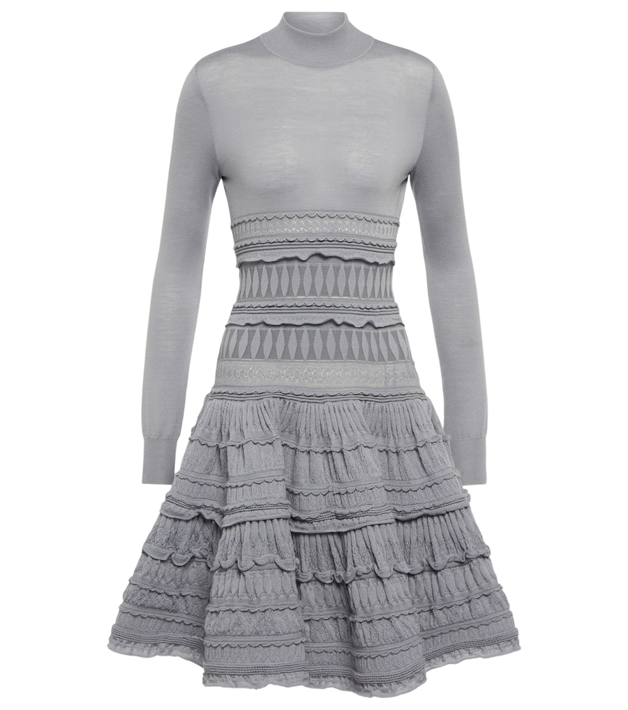 Alaïa Lace wool-blend dress