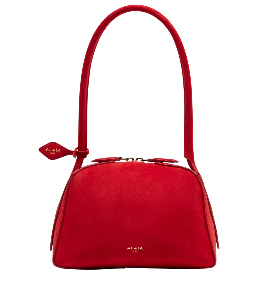 Alaïa Le Bouledogue Small suede shoulder bag