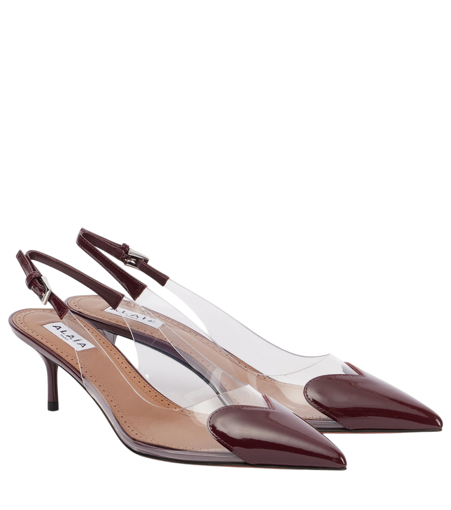 Alaïa Décolleté slingback Le Cœur in pelle
