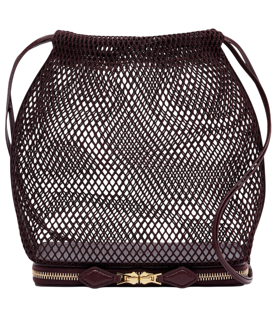 Alaïa Le Pochon fishnet bucket bag