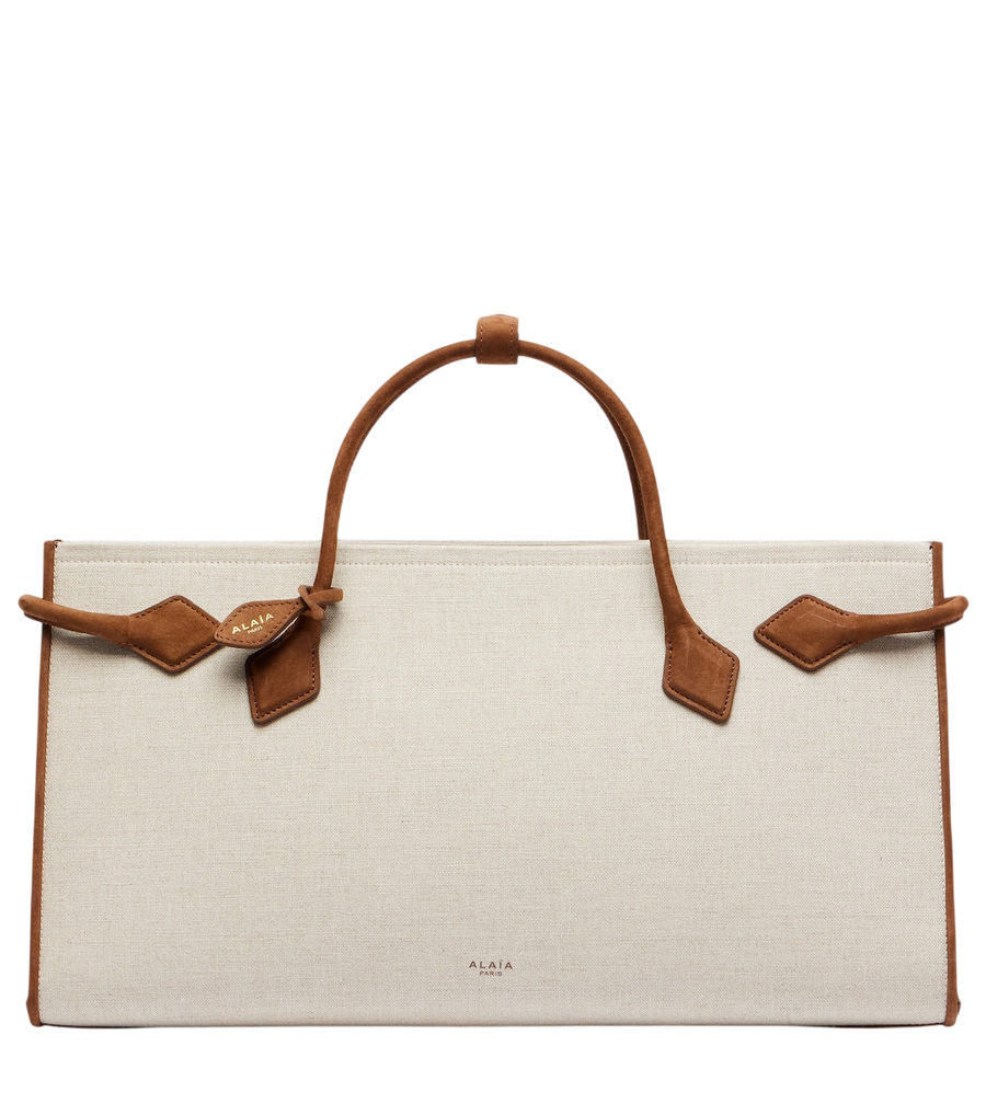 Grand sac à main en toile Le Teckel d'Alaïa