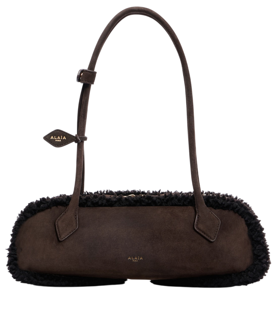Alaïa Le Teckel Medium suede shoulder bag