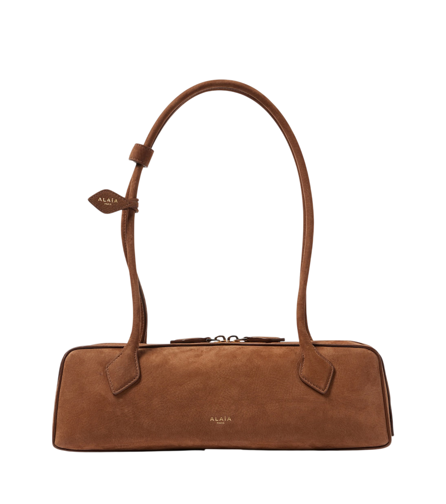 Alaïa Le Teckel Medium suede shoulder bag