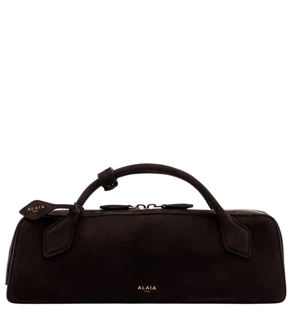 Alaïa Le Teckel Pochette piccola in pelle scamosciata