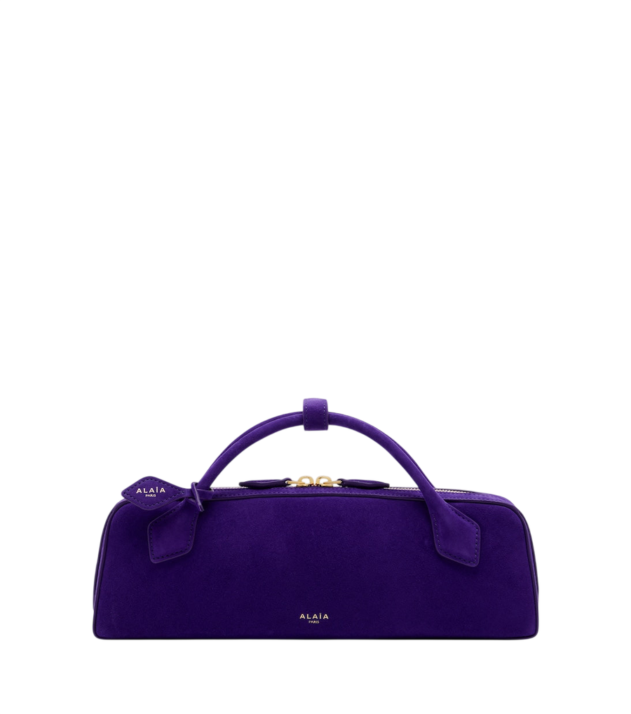 Alaïa Le Teckel Small suede clutch