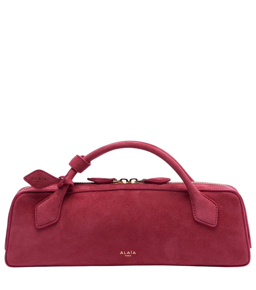 Pochette Small Le Teckel en daim Alaïa