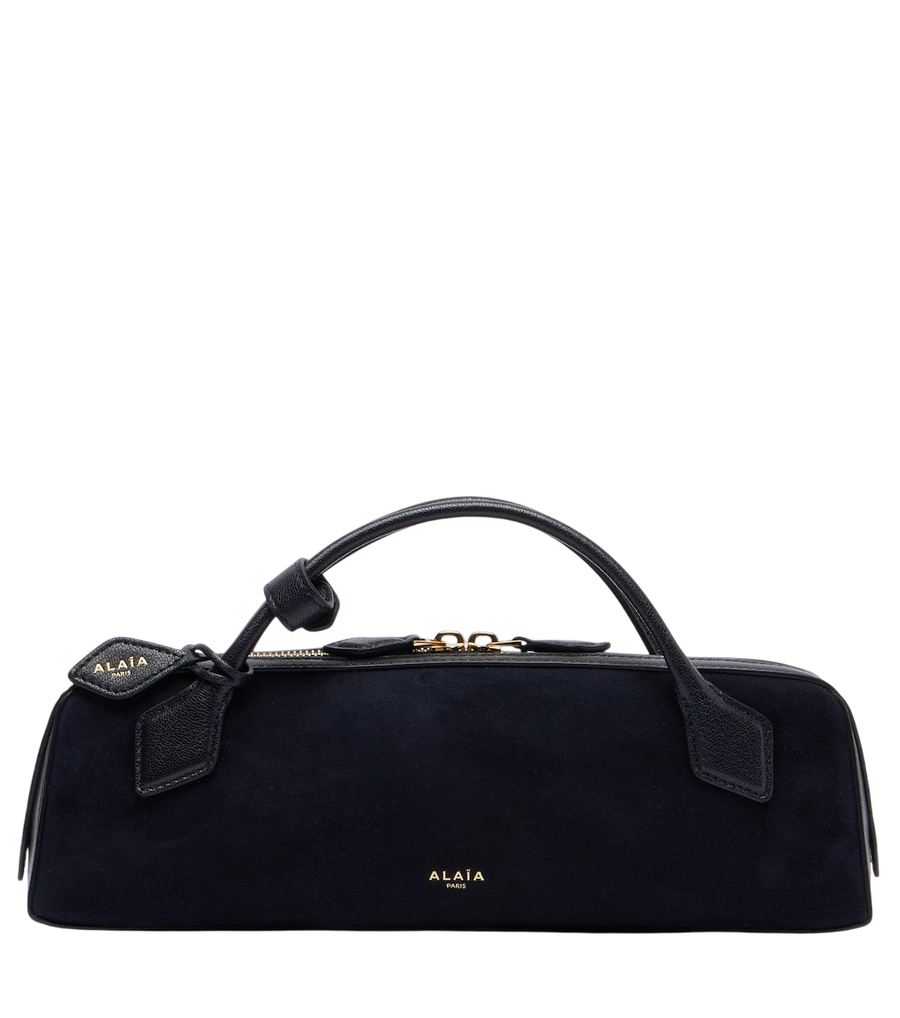 Pochette Small Le Teckel en daim Alaïa