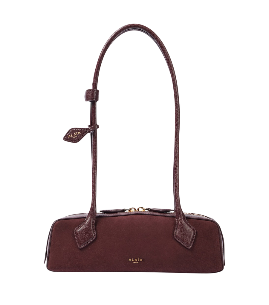Alaïa Le Teckel Small suede shoulder bag