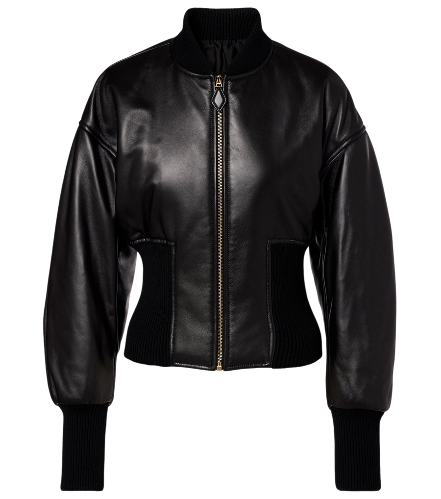 Alaïa Leather bomber jacket