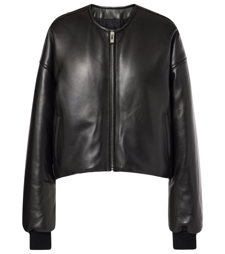 Alaïa Leather bomber jacket
