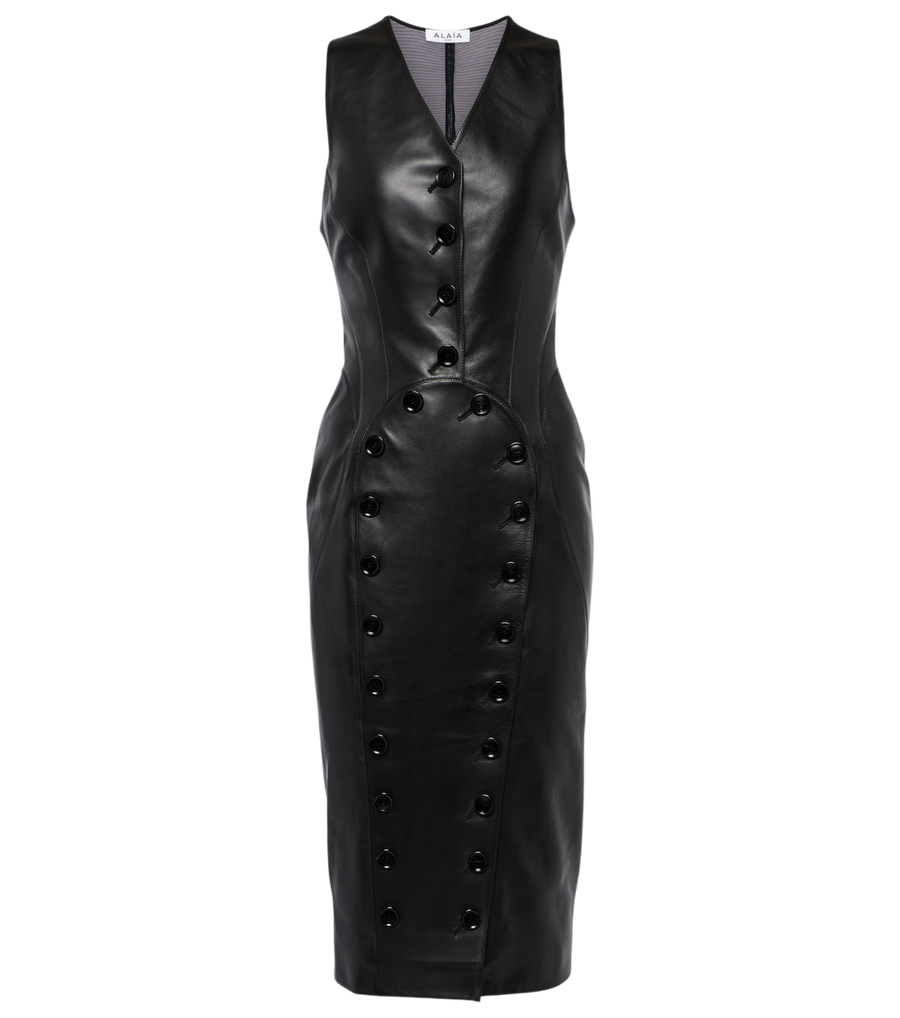 Alaïa Leather midi dress