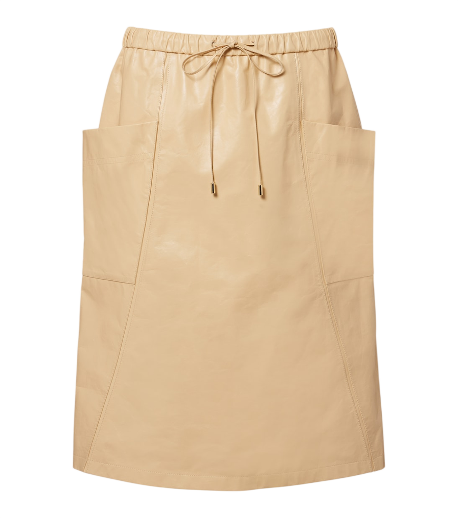 Falda lápiz de piel Alaïa