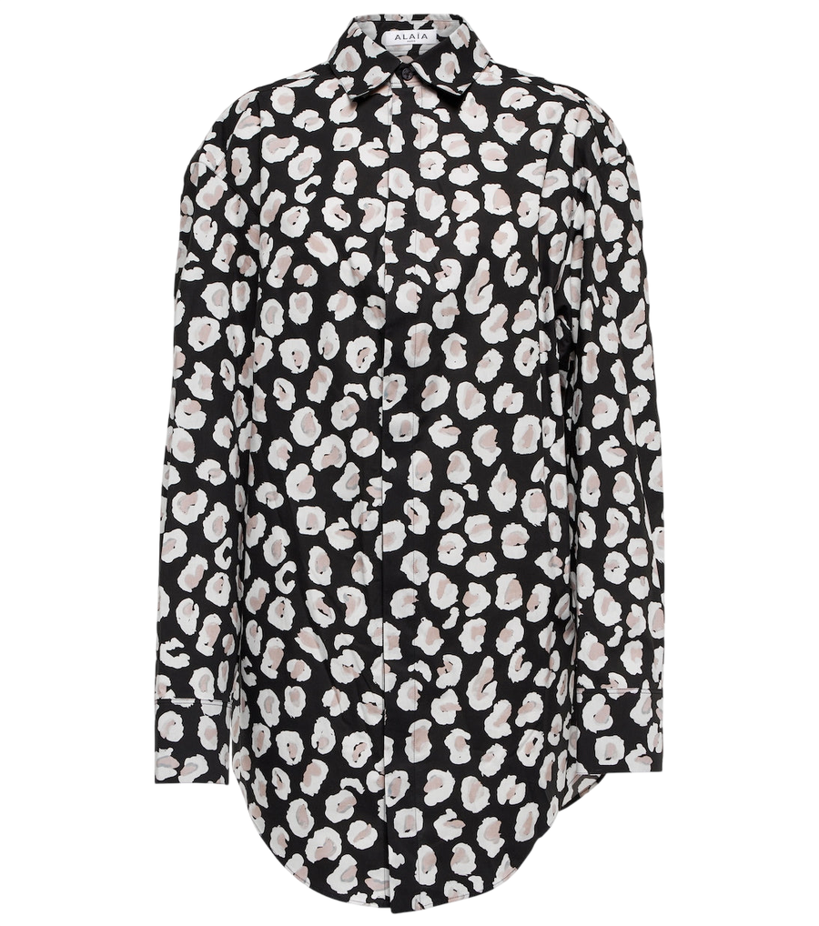 Camisa de algodón con estampado de leopardo de Alaïa