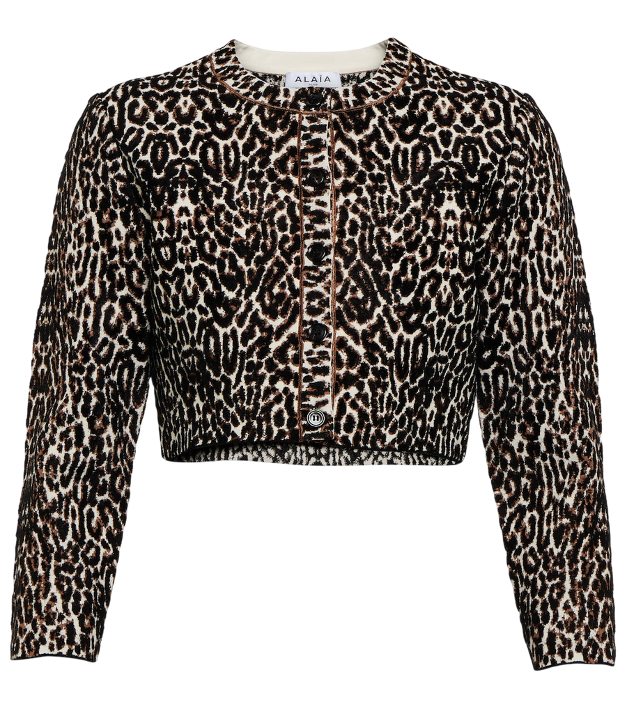 Alaïa Leopard-print jacquard cardigan