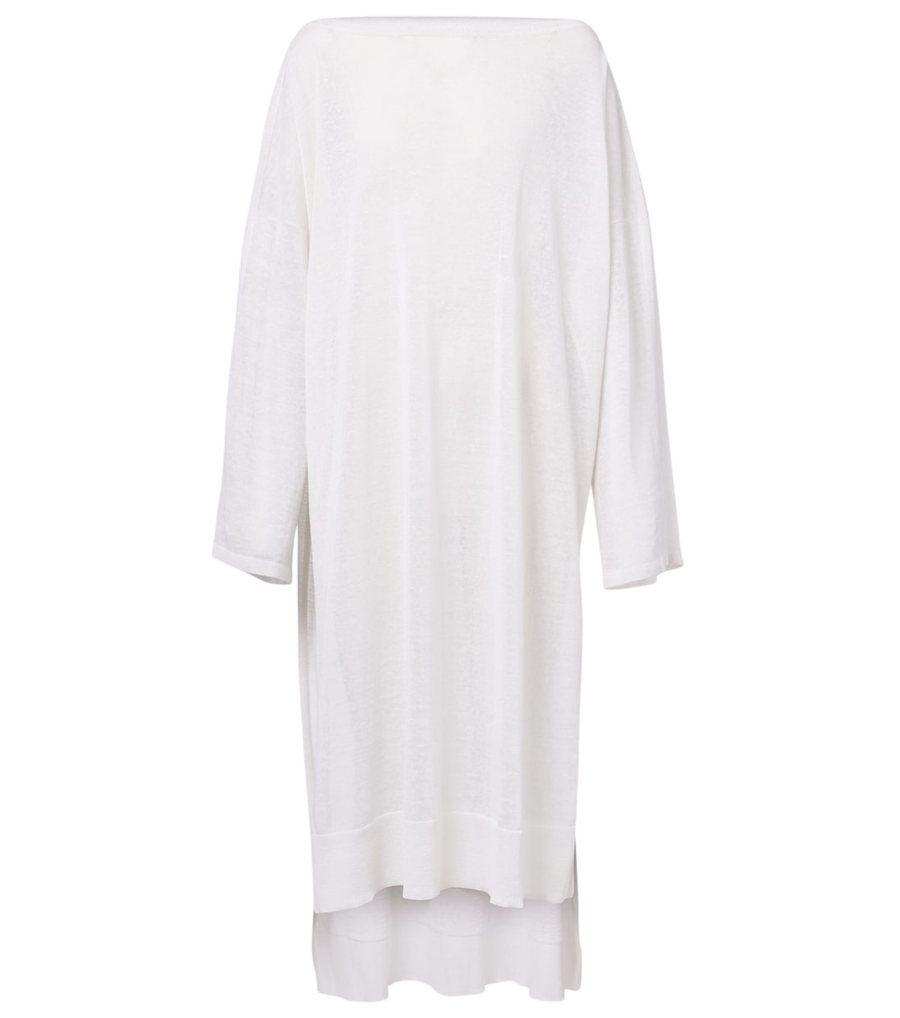 Caftan Alaïa en lin et soie