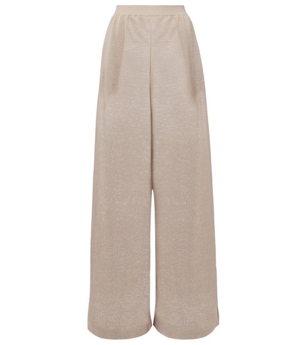Alaïa Pantaloni a gamba larga in lino e seta