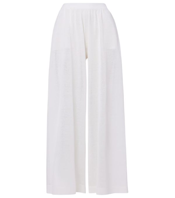Alaïa Linen and silk wide-leg pants