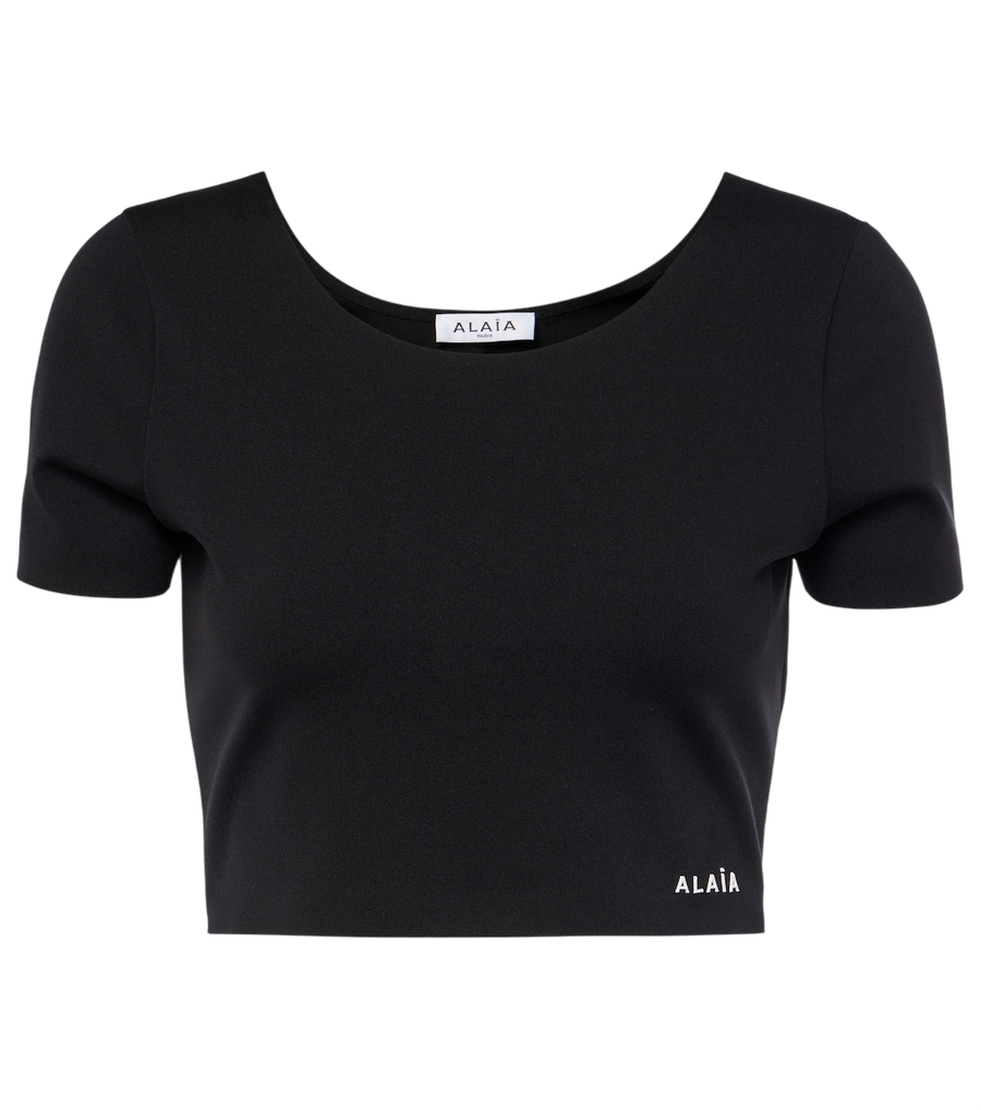 Haut court à logo Alaïa