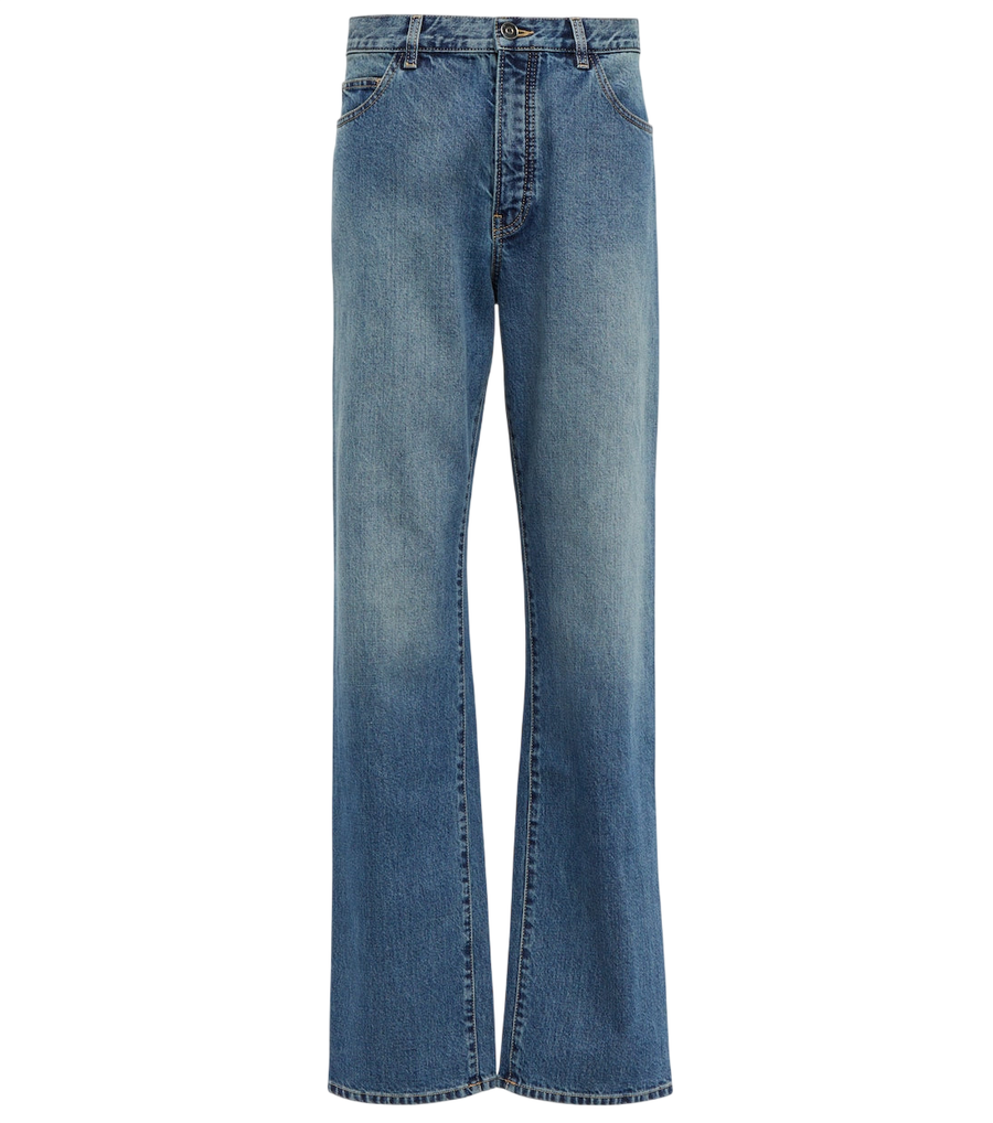 Alaïa Calça jeans reta de cintura baixa Lover