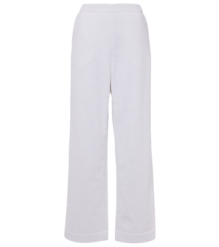 Alaïa Low-rise cotton terry straight pants
