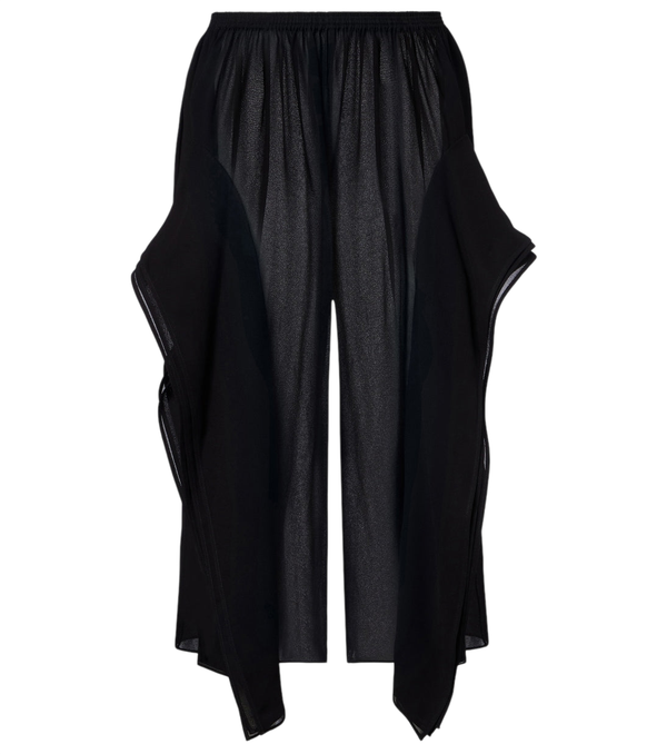 Alaïa Pantaloni a gamba larga in georgette a vita bassa