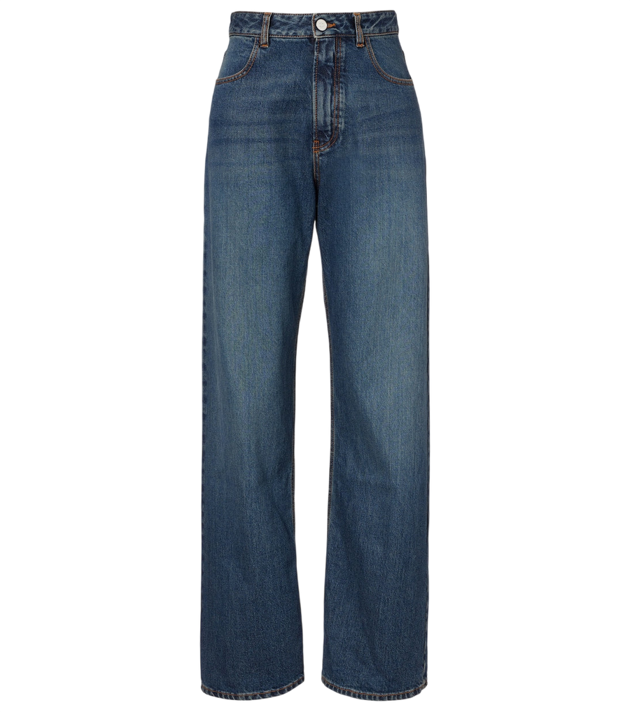 Alaïa Calça jeans reta de cintura baixa
