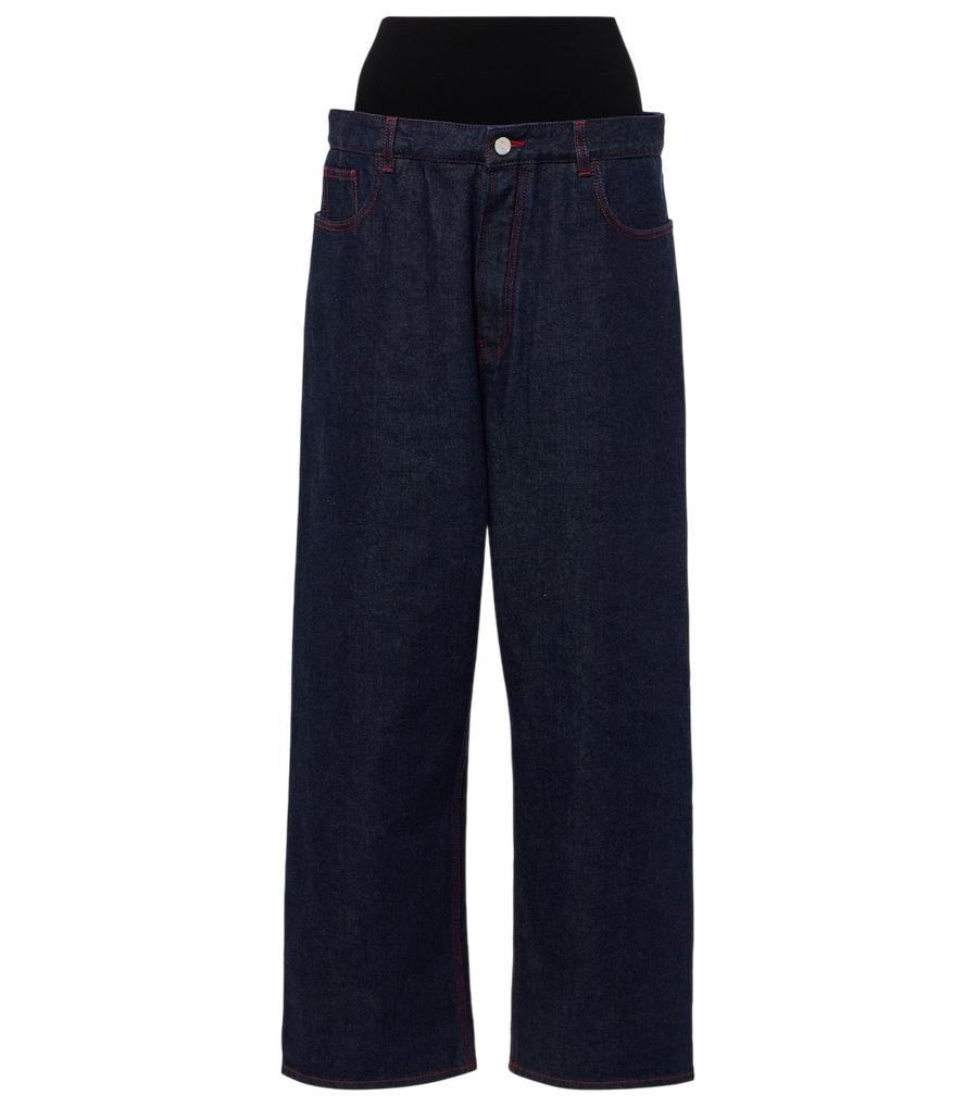 Alaïa Low-rise wide-leg jeans